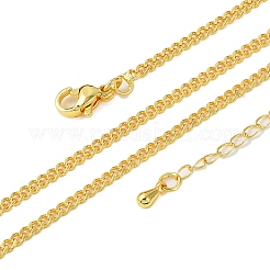 Латунные цепочки панцирного плетения ожерелья для женщин&nbsp;NJEW-D302-31G