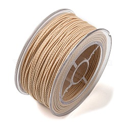 Круглый вощеный полиэфирный шнур&nbsp;YC-C001-01A-12