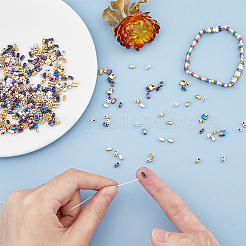 180 шт. 3-цветные гальванизированные немагнитные синтетические гематитовые бусины&nbsp;G-FH0002-10