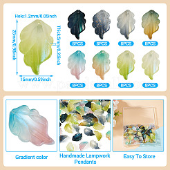 64шт 8 цвета подвески ручной работы лэмпворк&nbsp;LAMP-TA0001-82