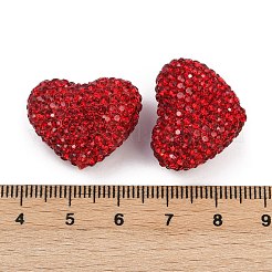 Бусины из полимерной глины в форме сердца со стразами&nbsp;CLAY-NH0002-02D