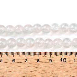 Прозрачный хрустят нити стеклянной бусины&nbsp;GLAA-T025-8mm-02H