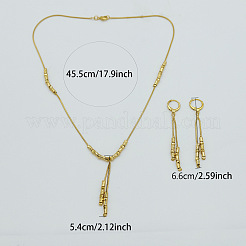 Комплекты из бамбукового сплава с подвесками и серьгами-кольцами&nbsp;FS-WGAD189-01