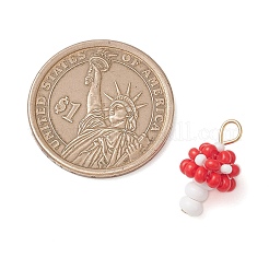 Подвески в виде грибов из бисера&nbsp;PALLOY-MZ01205-01