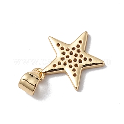 Покрытие стойки латунь микропаве прозрачные кубические циркониевые подвески&nbsp;KK-H434-37G