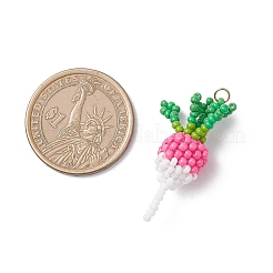 Подвески из стеклянных бусин в виде редиса&nbsp;PALLOY-MZ00973