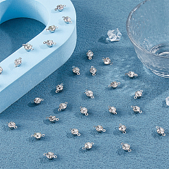 200 шт. латунные подвески-коннекторы с прозрачным кубическим цирконием&nbsp;KK-FH0007-70P