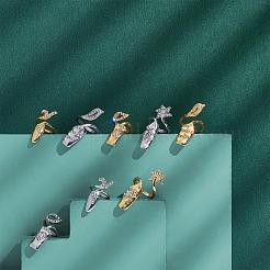 8 шт. 4 стиля сплава со стразами для кончика безымянного пальца ногтя&nbsp;MRMJ-PH0001-59