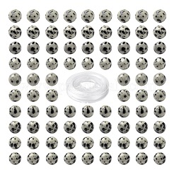 100шт 8мм бусина из натуральной далматинской яшмы круглая&nbsp;DIY-LS0002-37