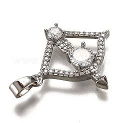 Латунные прозрачные кубические циркониевые подвески в виде созвездий&nbsp;KK-B031-08P