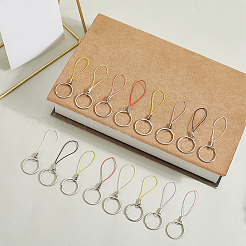 40 шт. 8-цветный нейлоновый шнур с оболочкой из цинкового сплава для мобильных ремней&nbsp;FIND-GF0008-37