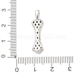 Латунные микропаве прозрачные подвески с фианитом&nbsp;KK-C249-05P