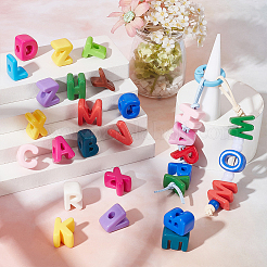 52шт 26 стиля непрозрачные акриловые европейские бусины&nbsp;OACR-UN0001-08