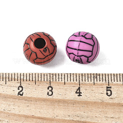 Непрозрачные акриловые бусины на спортивную тематику&nbsp;OACR-D302-02A