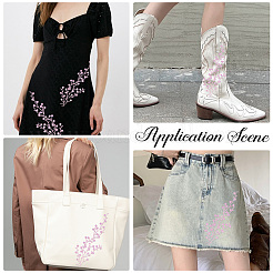 Полиэстер цветок вышивка нитью приклеивание/пришивание заплаток&nbsp;PATC-WH20017-19J