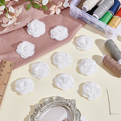 24 шт. 3d цветок розы полиэстер компьютеризированная вышивка орнамент аксессуары&nbsp;DIY-HY0002-58