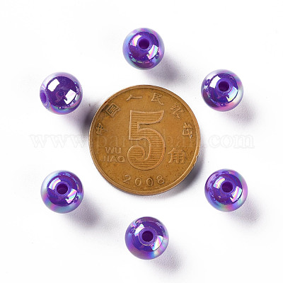 Непрозрачные акриловые бусины MACR-S370-D8mm-31-1