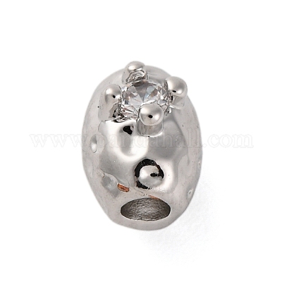 Стойки обшивки латунь микро проложить кубического циркония бусы KK-Z070-30P-1