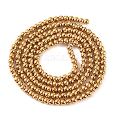 Гальванические нити из синтетических немагнитных гематитовых бусин G-H027-C01-01-1