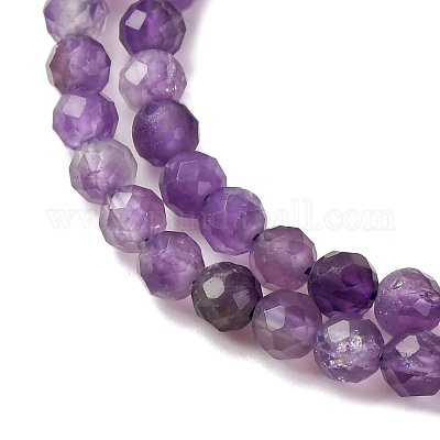 Природный аметист нитей бисера&nbsp;G-C226-B06-4mm-1