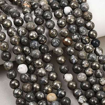 Природного пирита бисер нитей&nbsp;G-G839-01-8mm-1