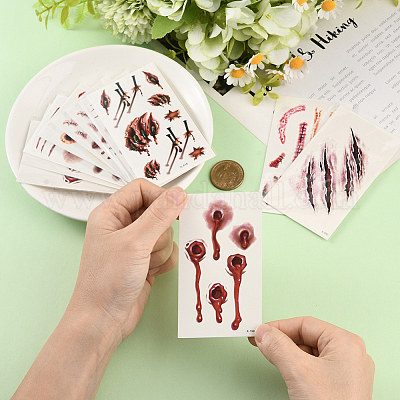 27шт. съемные временные татуировки на шрамах&nbsp;DIY-SP0005-66B-1