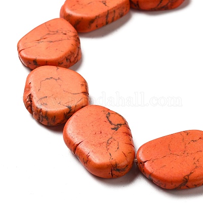 Нити из синтетических бирюзовых бусин G-E594-25D-1