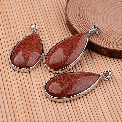 Природные и синтетические смешанные каменные большие подвески G-I184-M-1