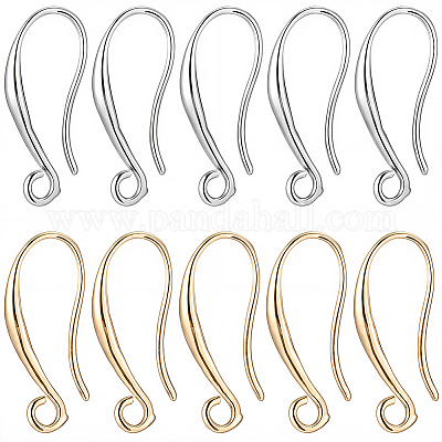 40 шт. 2 цвета латунные крючки для серег&nbsp;KK-BBC0021-72-1