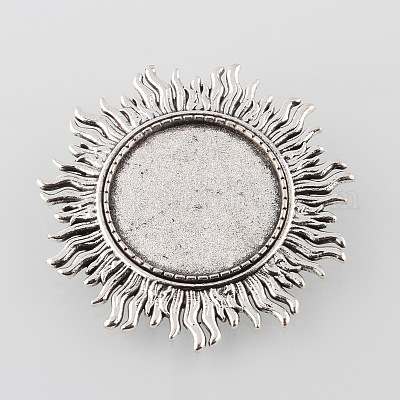 Старинные сплава ВС сеттинги брошь кабошон ободок PALLOY-O038-43AS-1