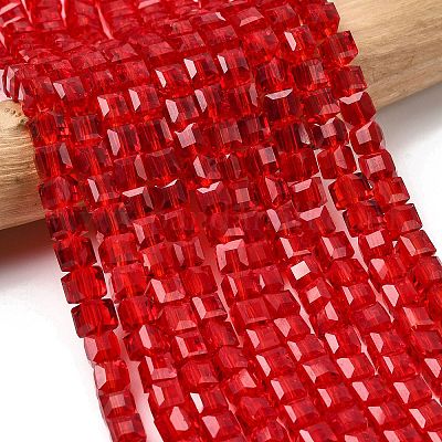 Стеклянные бусины&nbsp;GLAA-R041-6x6mm-03-1