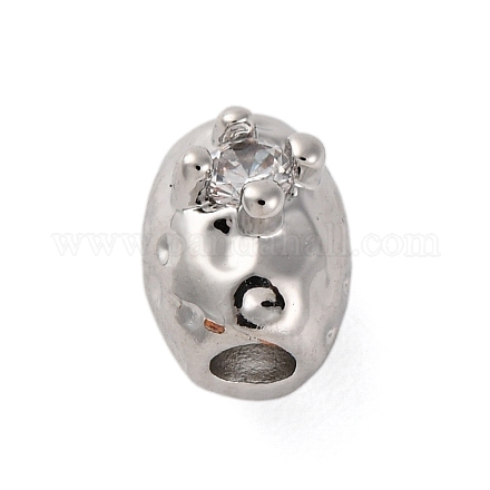 Стойки обшивки латунь микро проложить кубического циркония бусы KK-Z070-30P-1