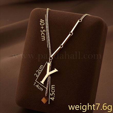 Подвеска с инициалом из нержавеющей стали 304 с ожерельем из игральных костей и кисточками FS-WGD823D-25-1