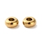 Ion Plating(IP) 304 Stainless Steel Beads, Donut, Real 18K Gold Plated, 4x2mm, Hole: 1.6mm