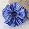 Striped Beach Vacation Style Polyester Elastic Hair Ties, Scrunchie/Scrunchy, Ponytail Holder for Women Girls, Royal Blue,