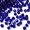 Transparent Glass Beads, Bicone, Faceted, Medium Blue, 4x3.5mm, Hole: 0.8mm, about 720pcs/bag