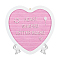 Heart-Shaped Wood Letter Board Message Sign, with Plastic Holder, Pearl Pink, 185x146x197mm