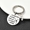 Alloy Keychain, with 304 Stainless Steel Findings, Letter J, 6cm