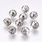 CCB Plastic Beads, Corrugated Beads, Round, Antique Silver, 14mm, Hole: 1.5mm