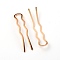 Iron U Shape Updo Hair Pins Clips, for Thin Thick Hair, Light Gold, 75x14.5x1mm