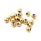 Brass Spacer Beads, Nickel Free, Round, Real 18K Gold Plated, 4mm, Hole: 1.2mm