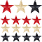30Pcs 3 Colors Iron Pendants, Star Charm, Mixed Color, 45x47x3mm, Hole: 1mm, 10pcs/color