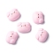 Resin Cabochons, Pig Head, Pink, 17x21x7.5mm