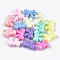 Opaque Acrylic Beads, Bowknot, Mixed Color, 15x20x8mm, Hole: 2mm