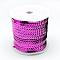 Plastic Paillette Beads, Sequins Beads, Ornament Accessories, Flat Round, Medium Violet Red, 6mm, about 100yards/roll