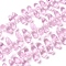 Crystal Glass Beads Strands, Top Drilled Beads, Faceted, Teardrop, Pearl Pink, 13x6mm, Hole: 1mm, about 90~95pcs/strand, 16~18 inch