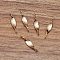 Brass Connector Charms, Twist, Light Gold, 15.5x3x2.5mm, Hole: 1mm