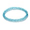 4mm Prism Faceted Rondelle Glass Beaded Stretch Bracelets for Women, Turquoise