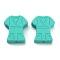 Food Grade Eco-Friendly Silicone Beads, Female nurse Clothes, Turquoise, 25x22x8mm, Hole: 2.5mm