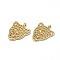 Brass Charms, Leopard Head, Real 18K Gold Plated, 14.5x12x1mm, Hole: 1mm